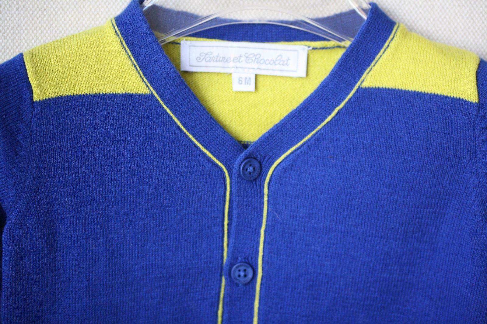 TARTINE ET CHOCOLAT BLUE TAORMINA OCTOPUS BABY CARDIGAN 6 MONTHS - Image 3