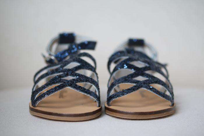 TARTINE ET CHOCOLAT GIRLS BLUE GLITTER SANDALS EU 26 UK 8.5 - Image 2