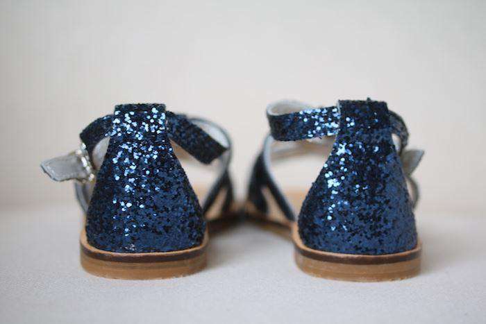 TARTINE ET CHOCOLAT GIRLS BLUE GLITTER SANDALS EU 26 UK 8.5 - Image 3