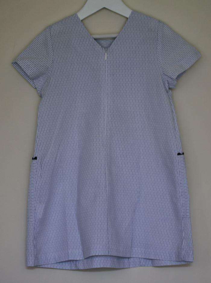 TARTINE ET CHOCOLAT GIRLS BLUE STRIPED COTTON DRESS 5 YEARS - Image 4