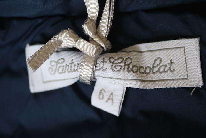 TARTINE ET CHOCOLAT GIRLS NAVY BLUE DOWN PADDED JACKET 6 YEARS - Image 3