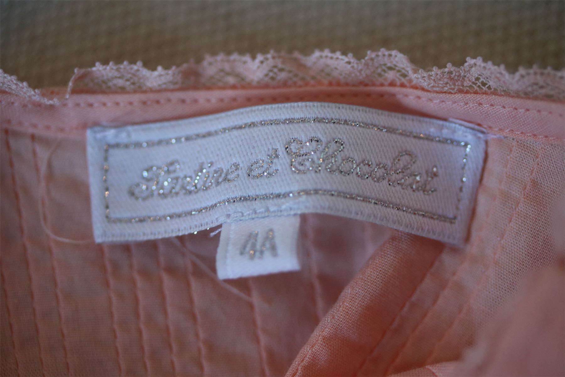 TARTINE ET CHOCOLAT GIRLS ORANGE DRESS 4 YEARS - Image 3