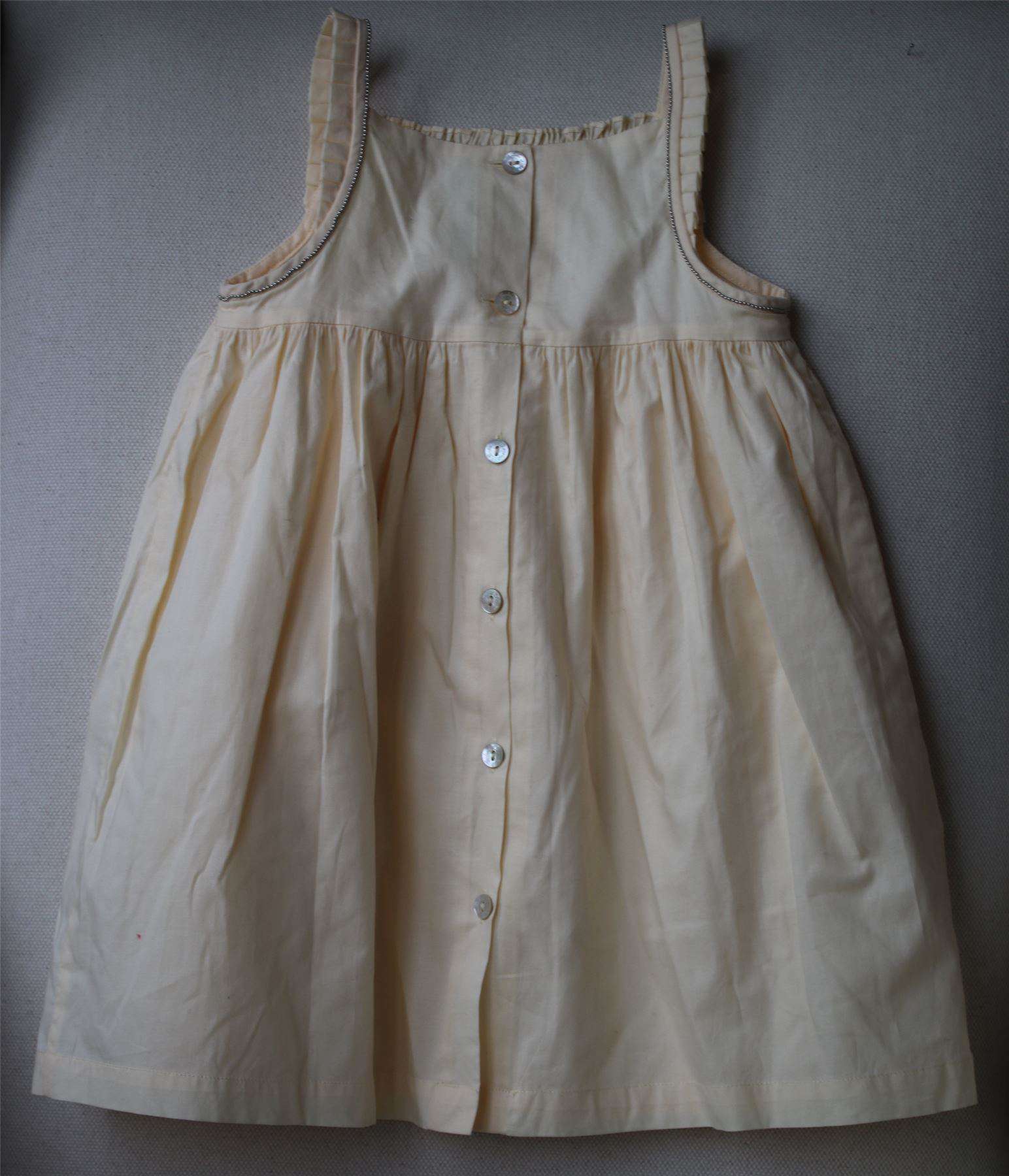 TARTINE ET CHOCOLAT GIRLS PALE YELLOW GATHERED DRESS 2 YEARS - Image 4