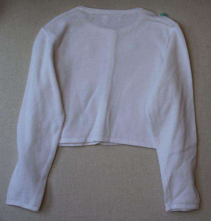 TARTINE ET CHOCOLAT GIRLS WHITE CARDIGAN 4 YEARS - Image 2