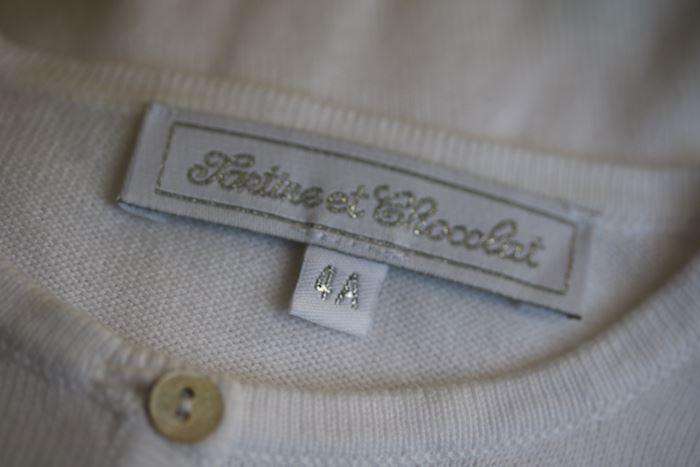 TARTINE ET CHOCOLAT GIRLS WHITE CARDIGAN 4 YEARS - Image 3