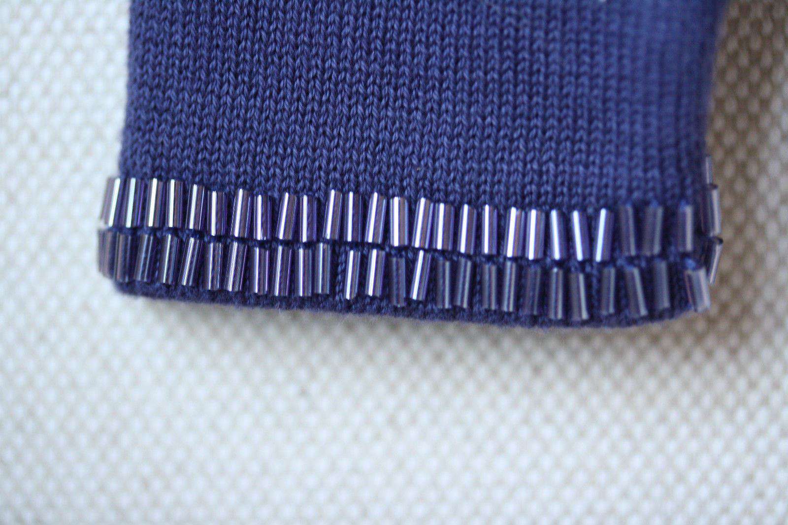 TARTINE ET CHOCOLAT NAVY BEADED BABY CARDIGAN 2 YEARS - Image 2