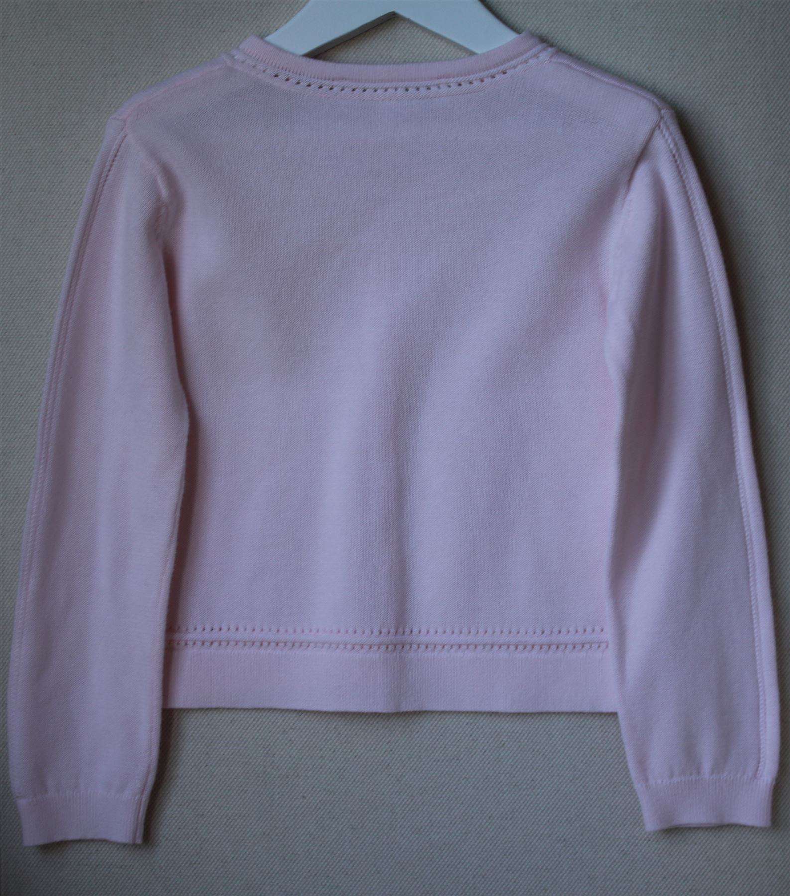 TARTINE ET CHOCOLAT PALE PINK COTTON KNITTED CARDIGAN 4 YEARS - Image 3