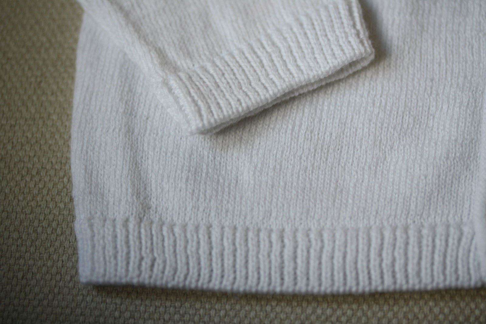 TARTINE ET CHOCOLAT WHITE COTTON BABY CARDIGAN 6 MONTHS - Image 2
