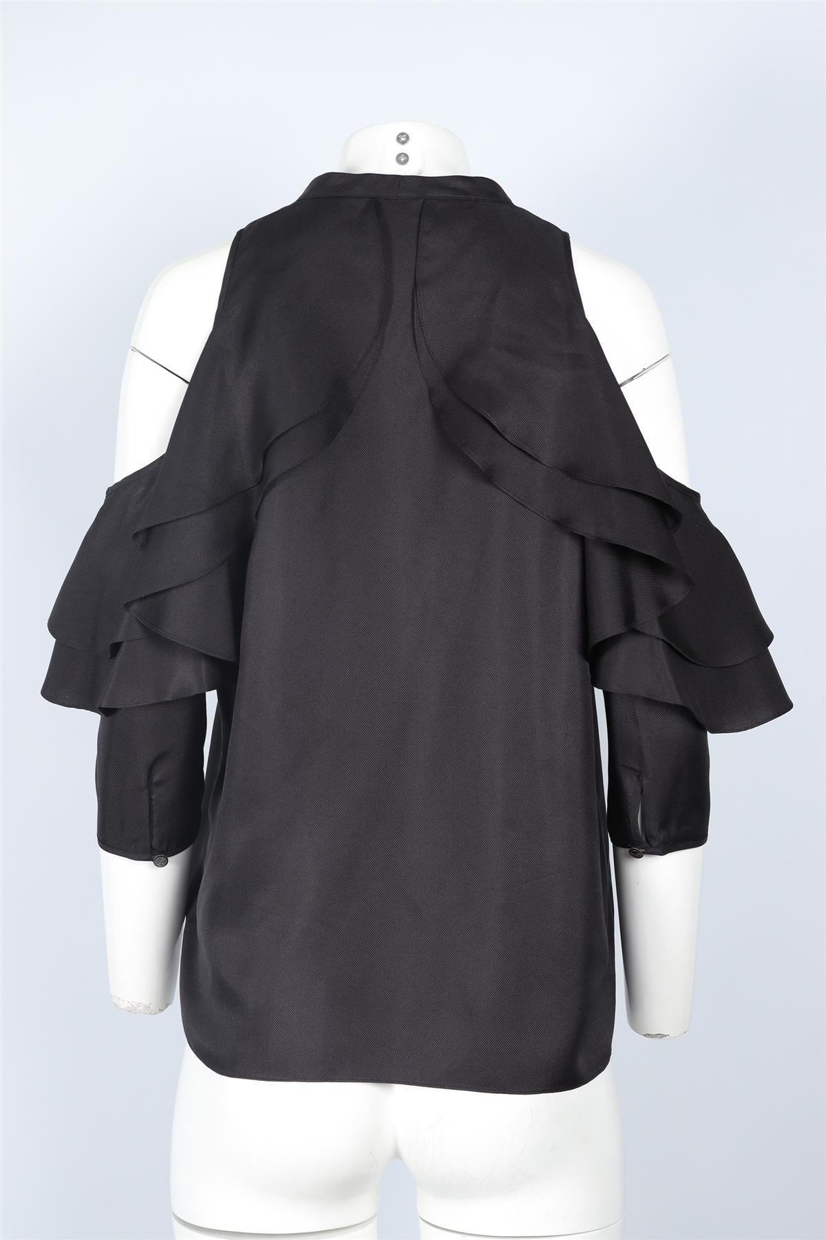 TEMPERLEY LONDON BLACK SILK TOP UK 12 - Image 4