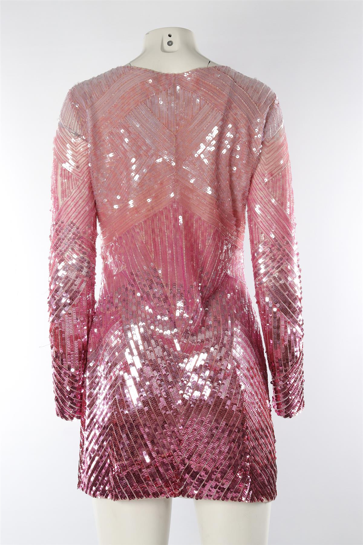 TEMPERLY LONDON PINK SEQUIN MINI DRESS UK 8 - Image 4