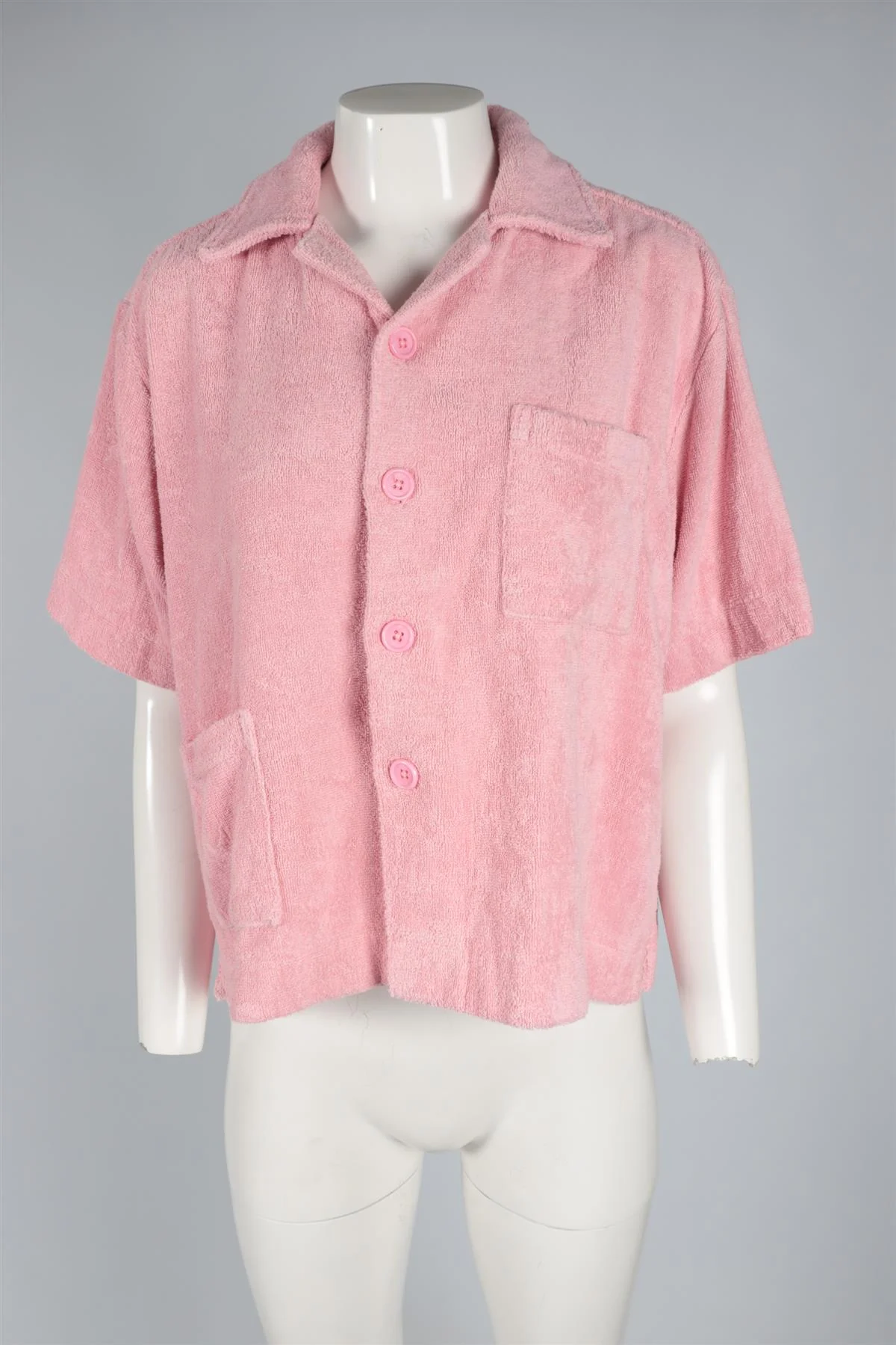 TERRY PINK COTTON SHIRT SMALL - Image 2