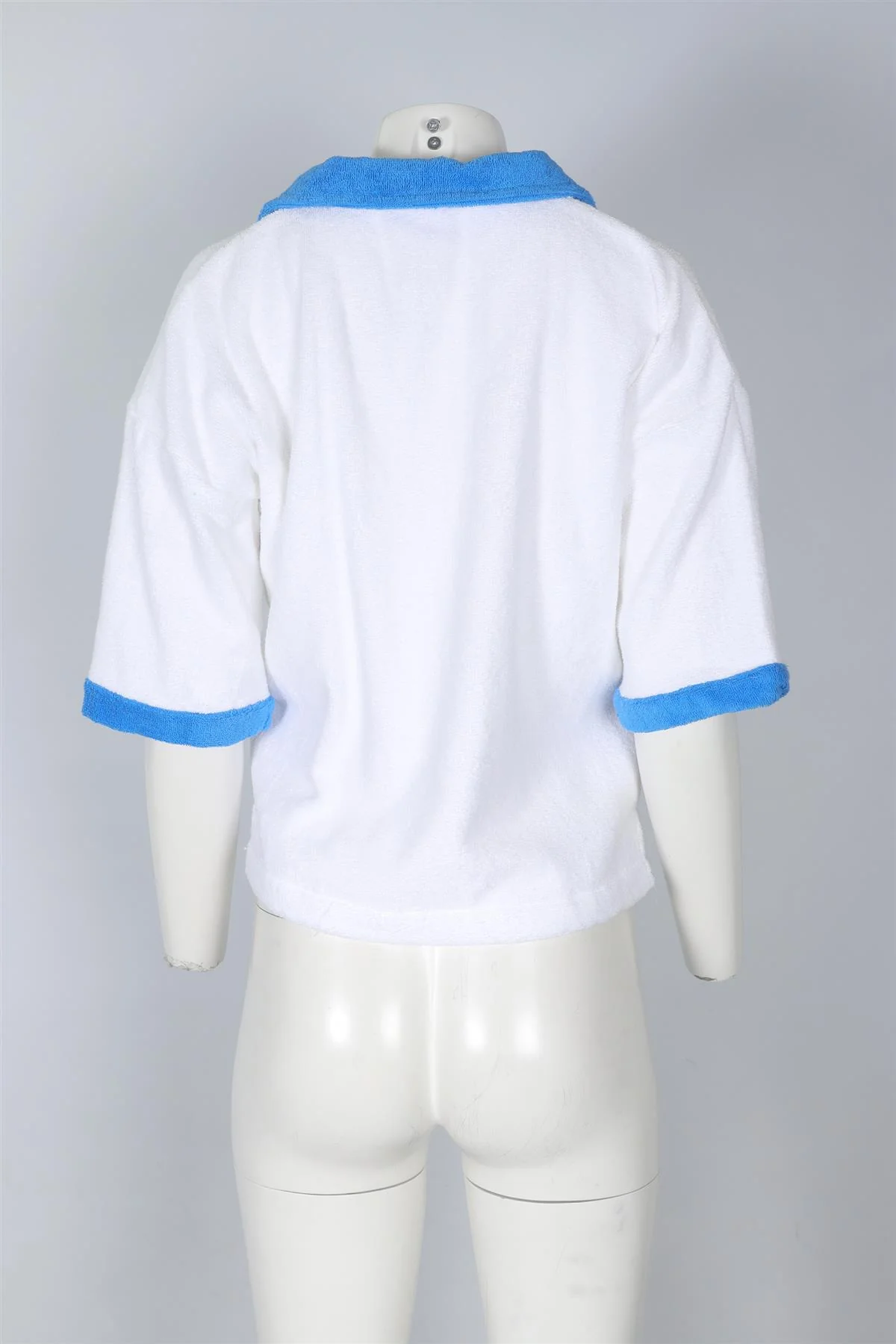 TERRY TOWELLING WHITE COTTON SHIRT SMALL/MEDIUM - Image 4