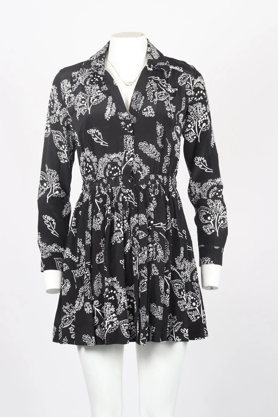 THAKOON ADDITION PRINTED SILK MINI DRESS US 2 UK 6 - Image 2