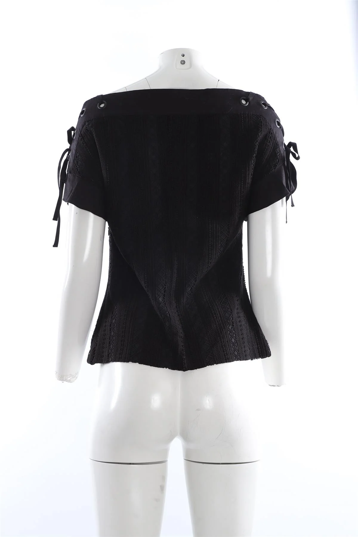 THAKOON BLACK COTTON TOP US 2 UK 6 - Image 4