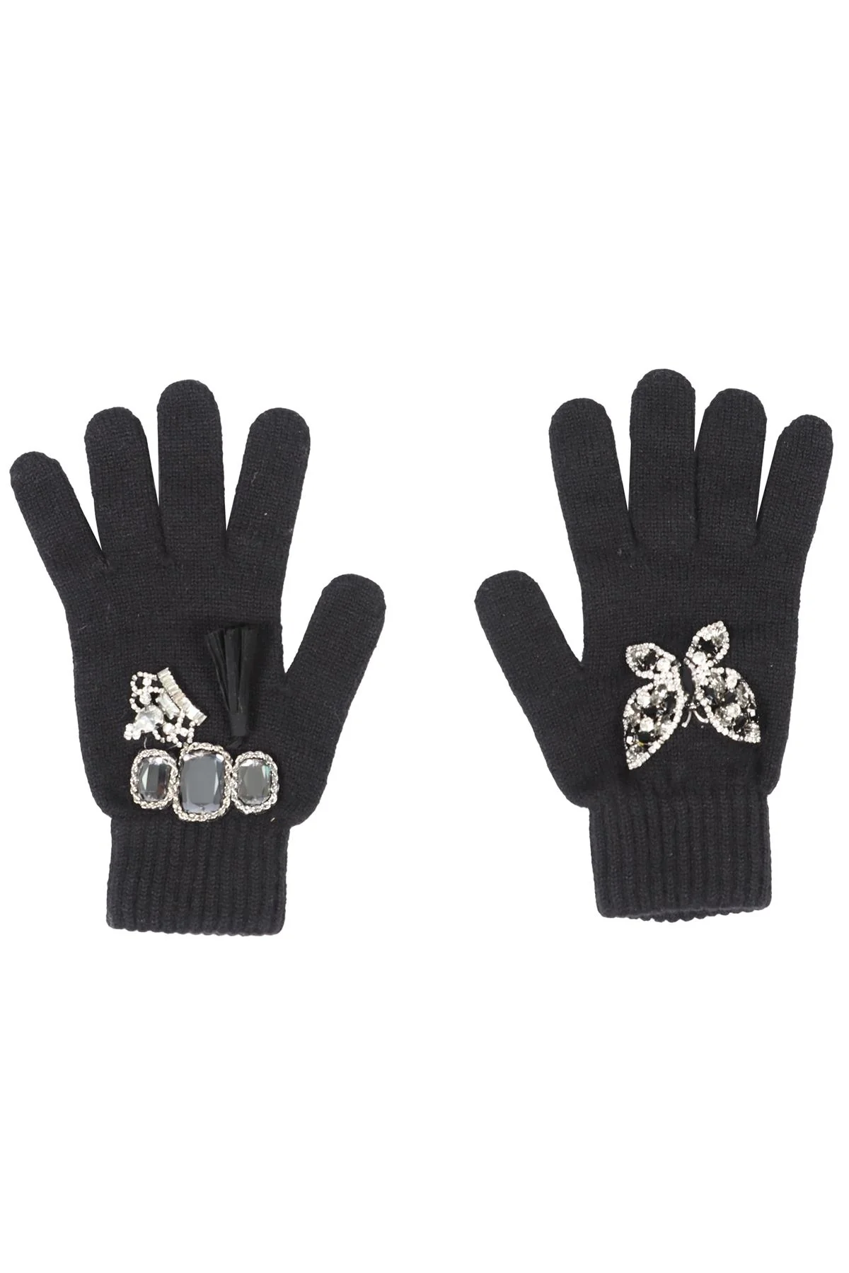 THAT'S A HAT BLACK CASHMERE BLEND GLOVES XLARGE - Image 7