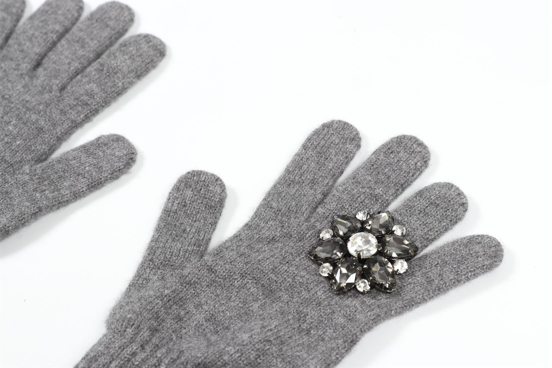 THAT'S A HAT GREY CASHMERE BLEND GLOVES XLARGE - Image 3