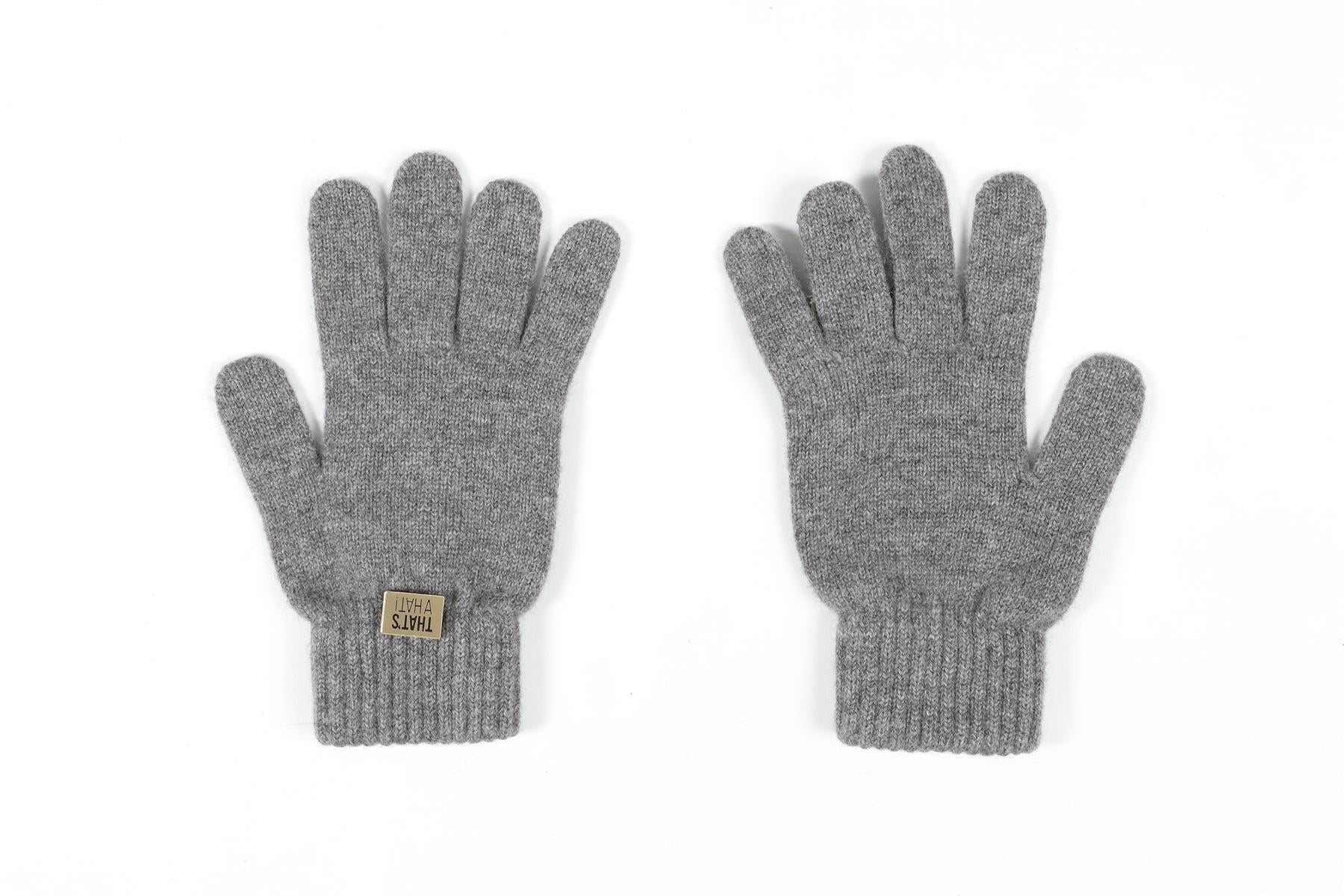 THAT'S A HAT GREY CASHMERE BLEND GLOVES XLARGE - Image 4