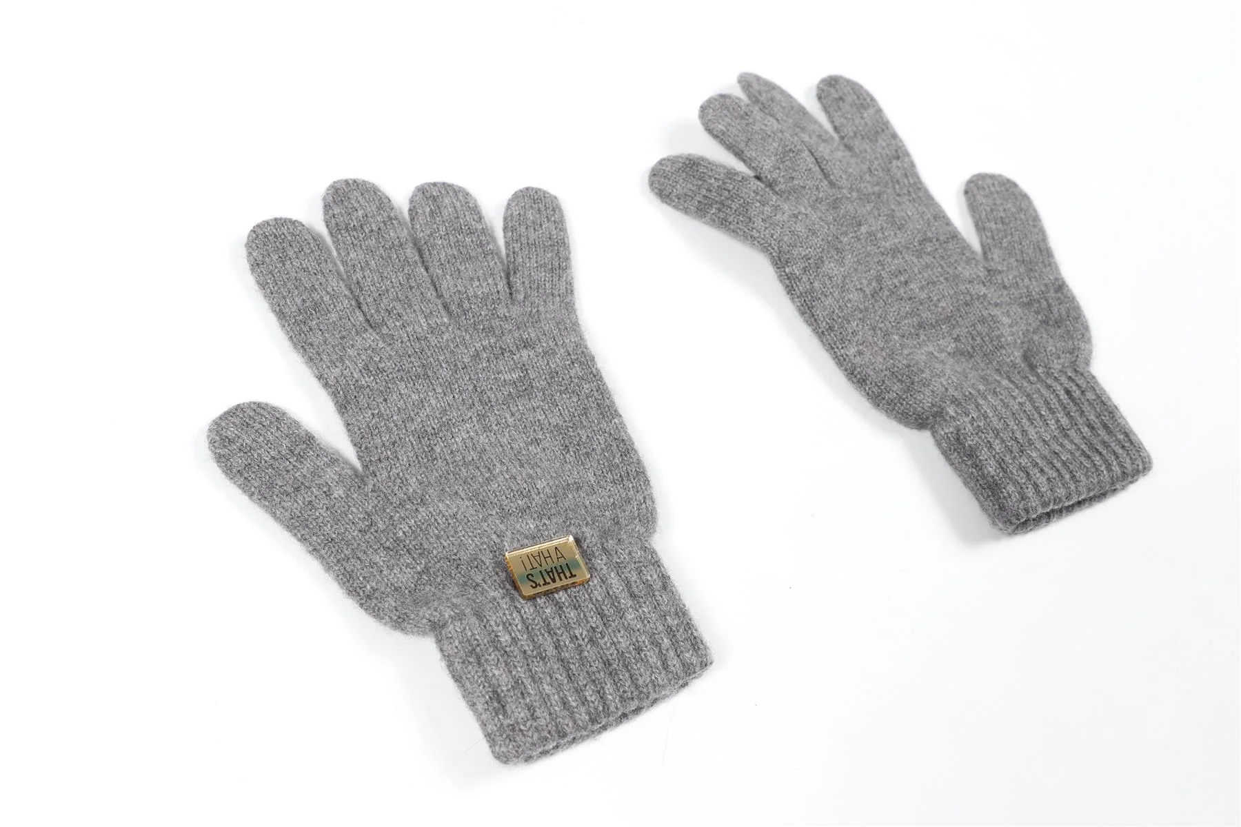 THAT'S A HAT GREY CASHMERE BLEND GLOVES XLARGE - Image 5