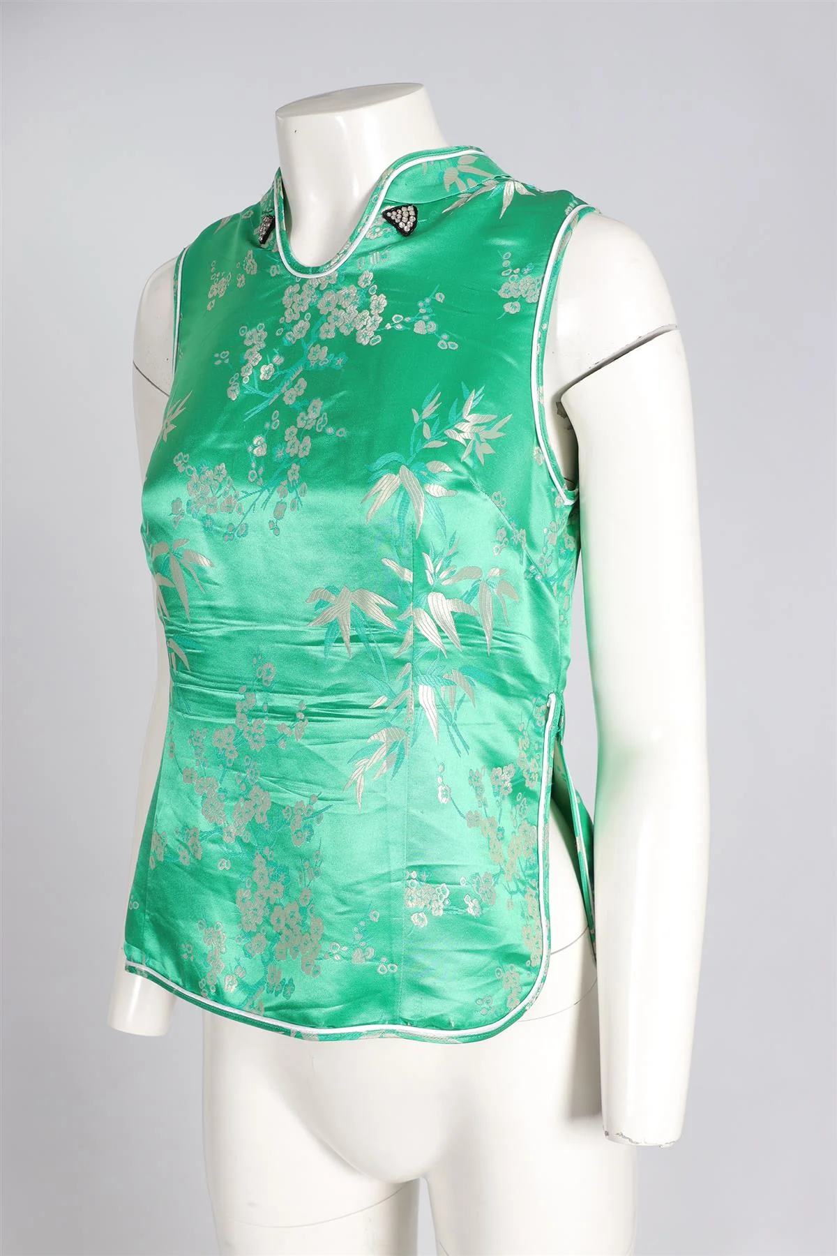 THE ATTICO GREEN SATIN TOP UK 4 US 0 - Image 3