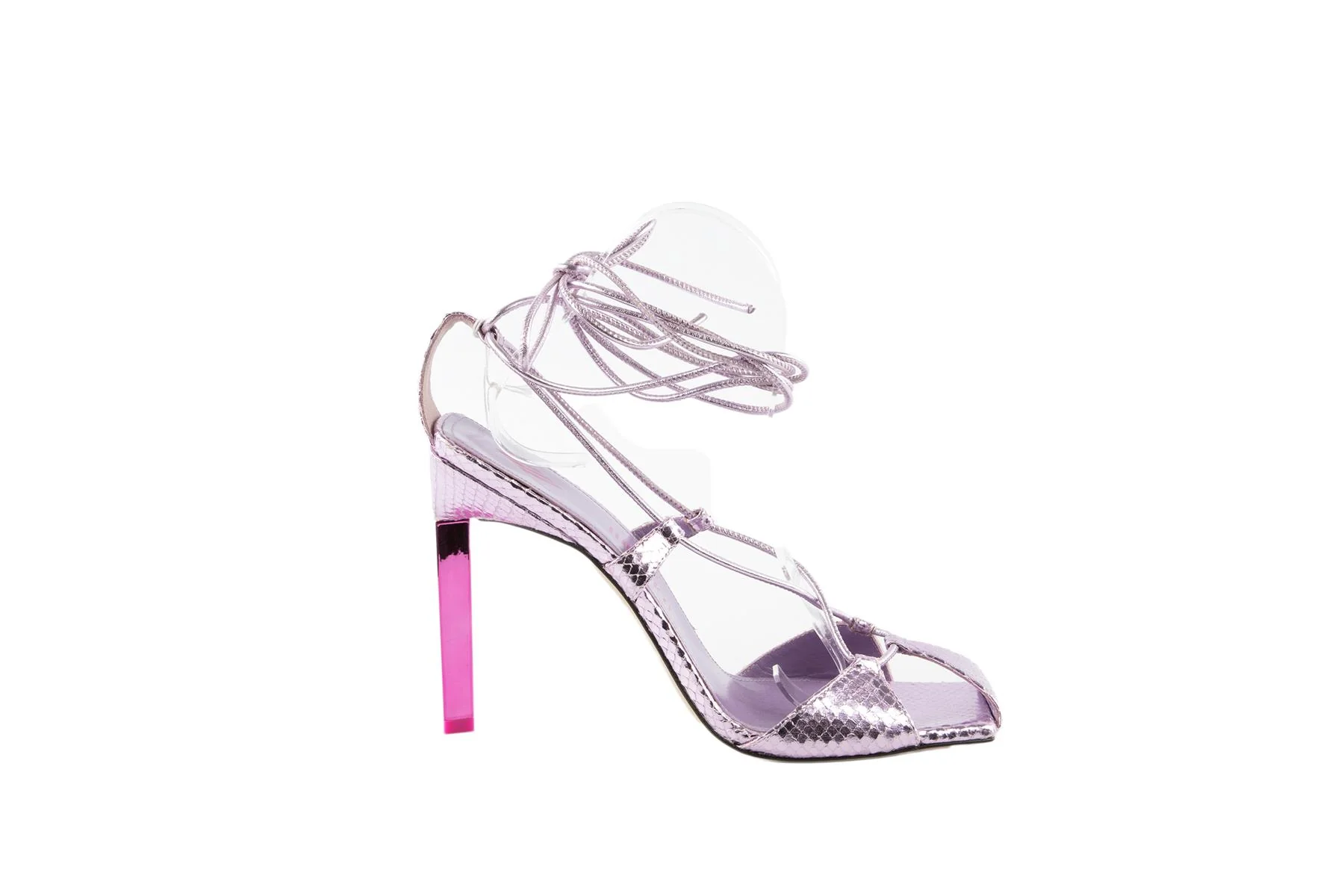THE ATTICO PURPLE ADELE LEATHER SANDALS EU 39 UK 6 US 9 - Image 2