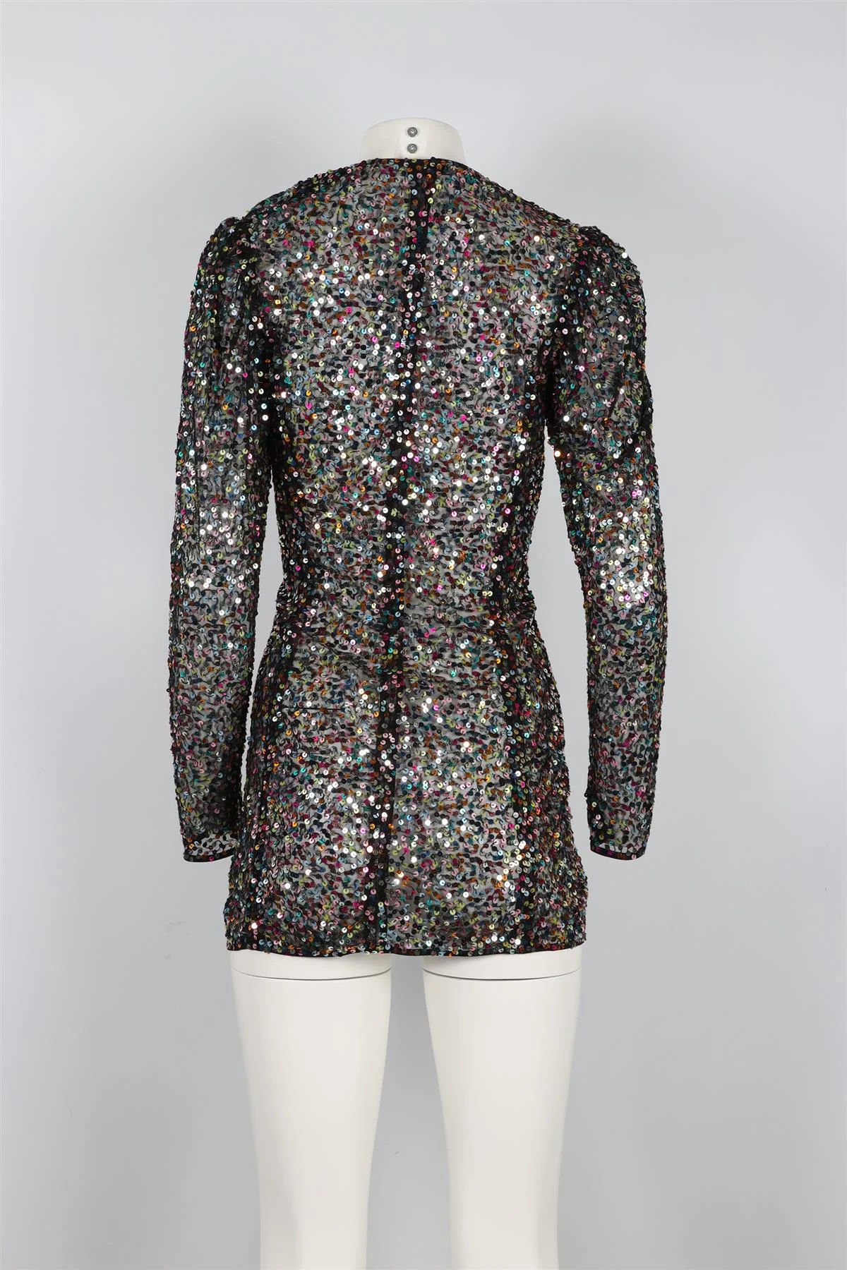THE ATTICO SEQUIN AND MESH MINI DRESS IT 40 UK 8 - Image 4