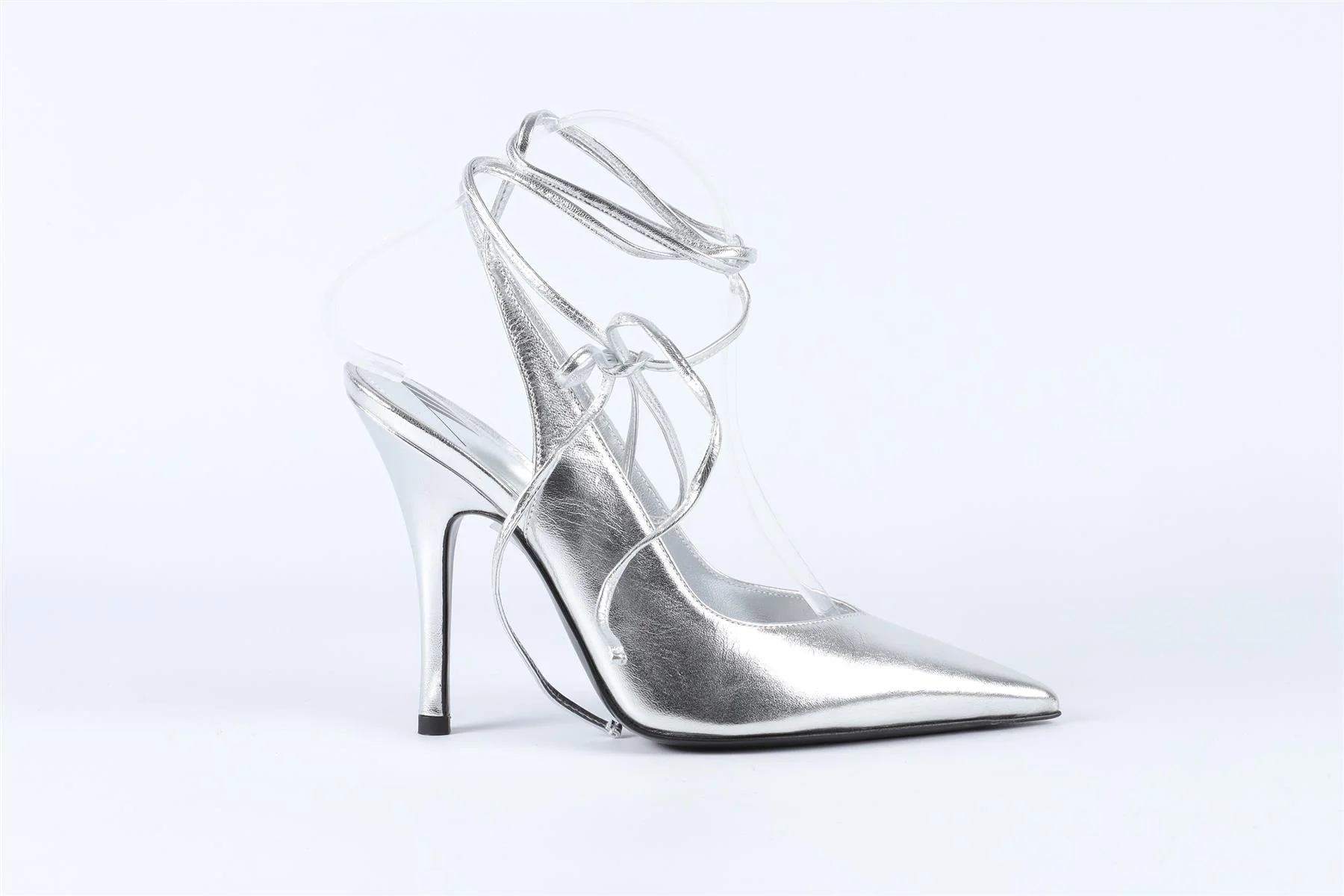THE ATTICO SILVER LEATHER PUMPS EU 38 UK 5 US 8 - Image 2