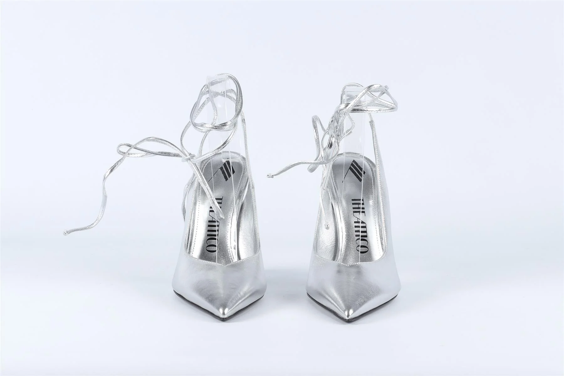 THE ATTICO SILVER LEATHER PUMPS EU 38 UK 5 US 8 - Image 3