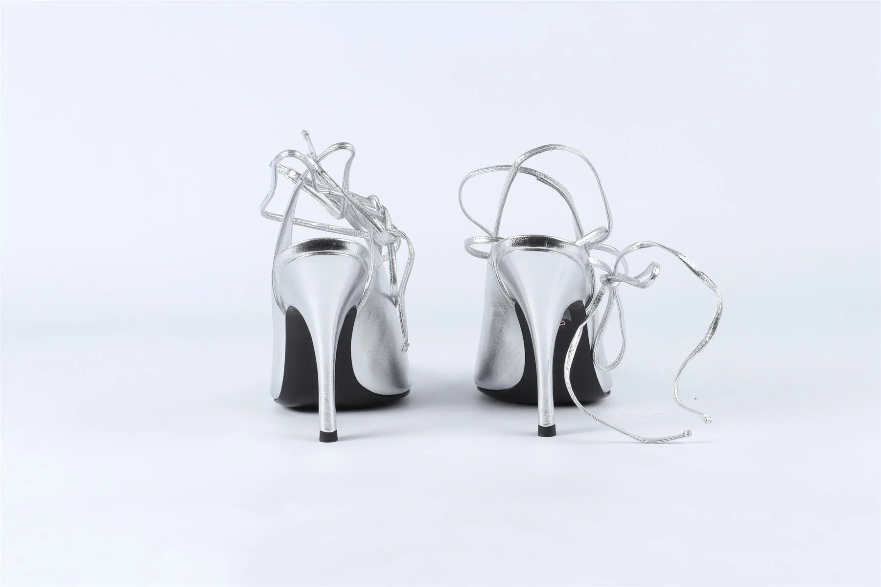 THE ATTICO SILVER LEATHER PUMPS EU 38 UK 5 US 8 - Image 5