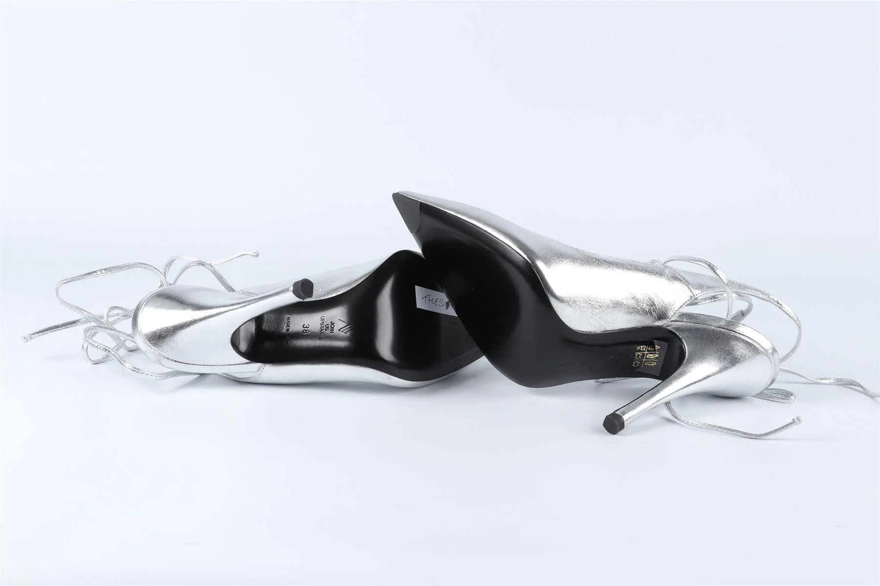THE ATTICO SILVER LEATHER PUMPS EU 38 UK 5 US 8 - Image 6