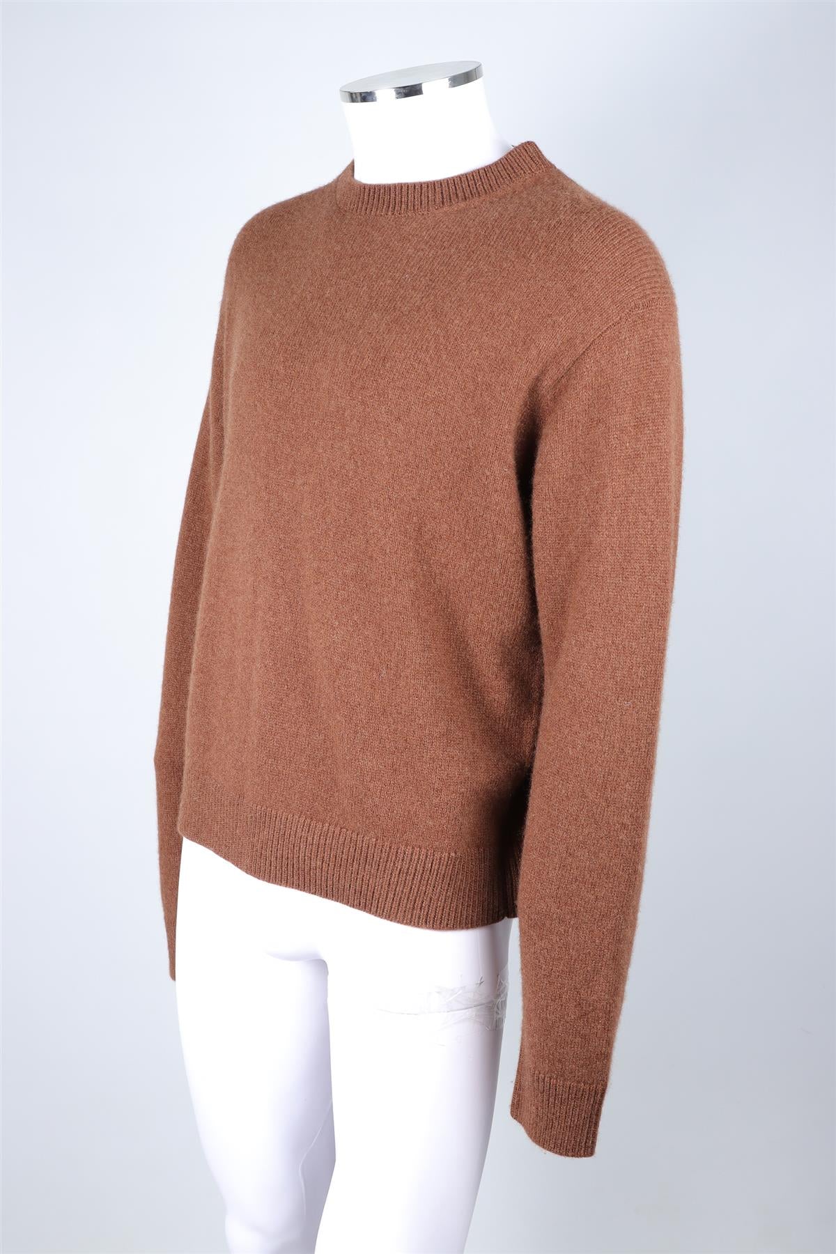 THE ELDER STATEMAN BROWN MEN'S CASHMERE SWEATER MEDIUM - Image 3