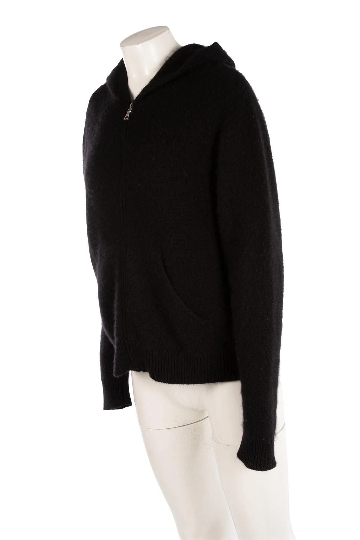 THE ELDER STATESMAN BLACK CASHMERE HOODIE LARGE - Image 3