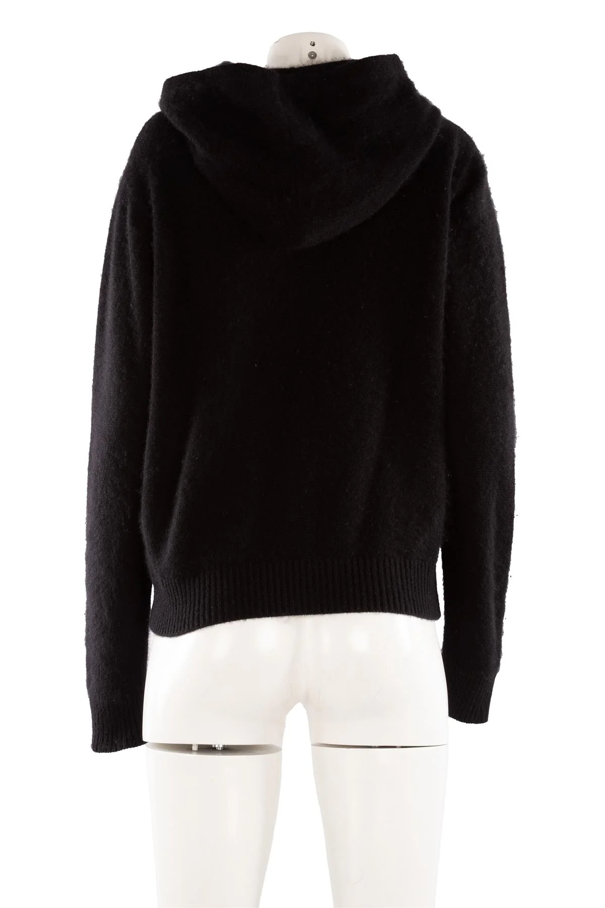 THE ELDER STATESMAN BLACK CASHMERE HOODIE LARGE - Image 4