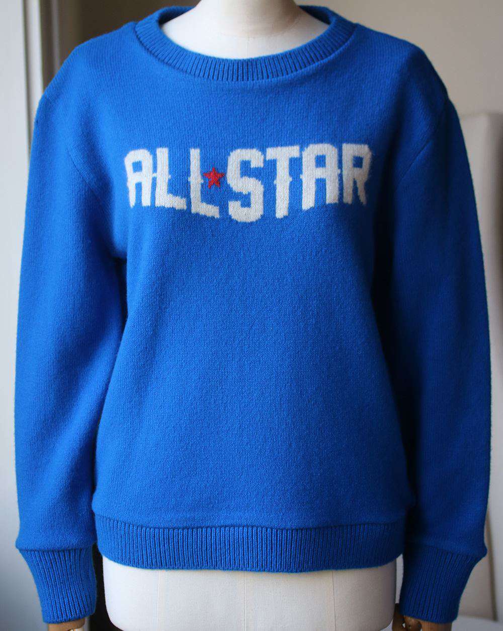 THE ELDER STATESMAN NBA ALL STARS LOGO CASHMERE SWEATER SMALL - Image 3