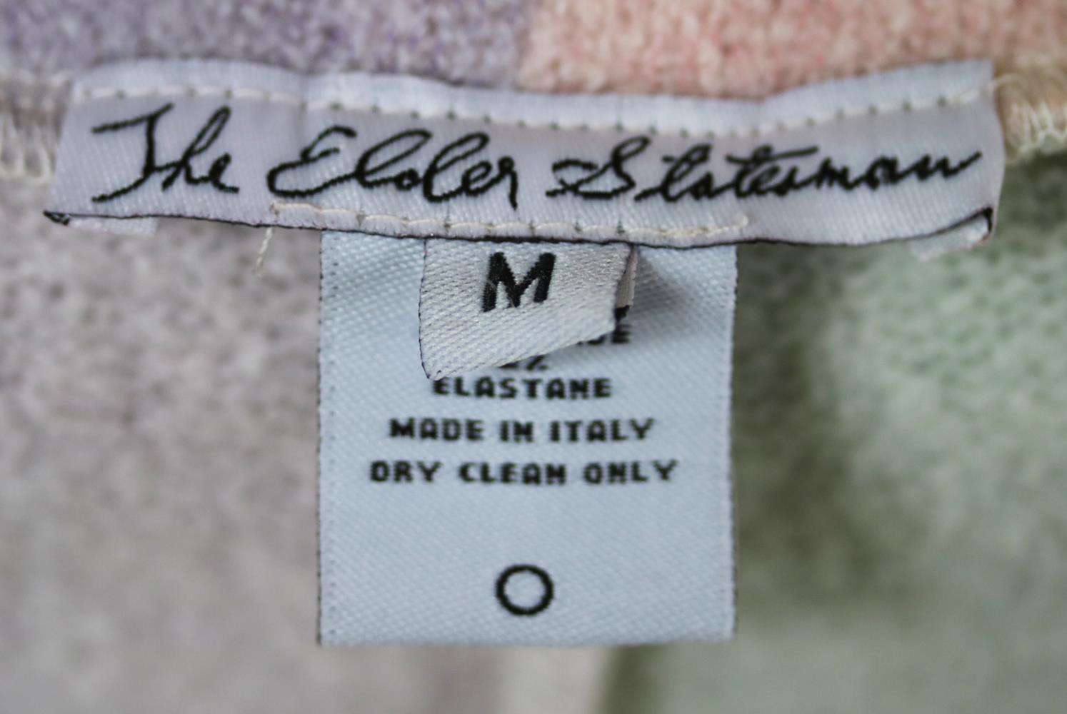 THE ELDER STATESMAN PASTEL TIE DYE CASHMERE TRACK PANTS MEDIUM - Image 4