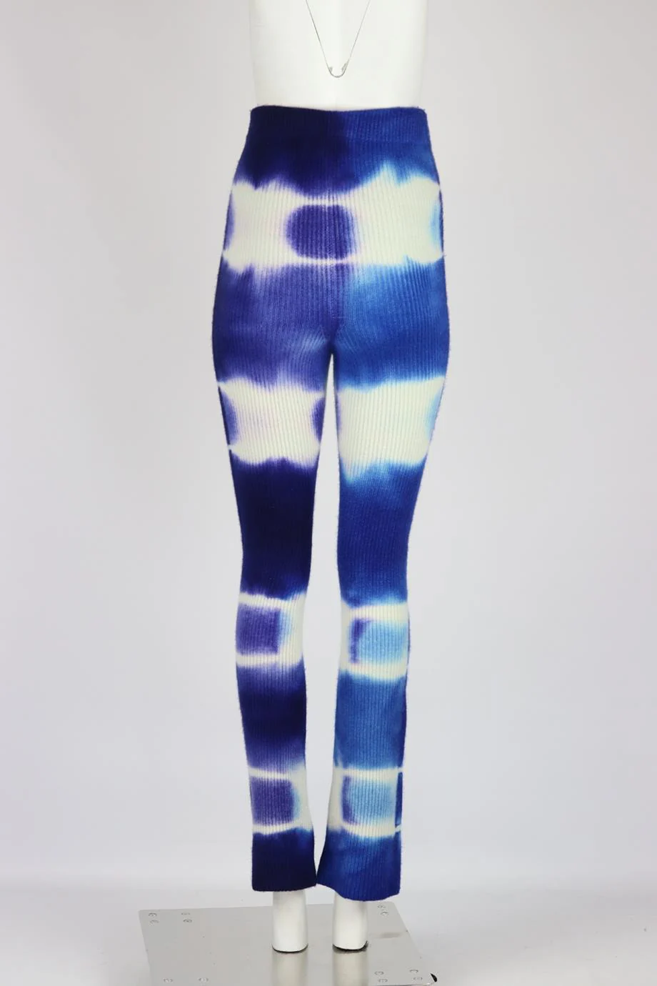 THE ELDER STATESMAN TIE DYED RIBBED CASHEMERE FLARED PANTS XSMALL - Image 4