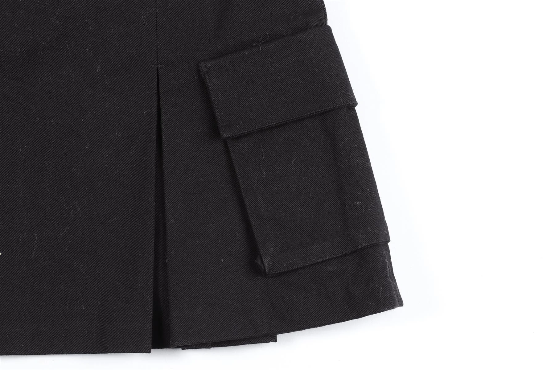 THE FRANKIE SHOP BLACK COTTON MINI SKIRT XSMALL - Image 5