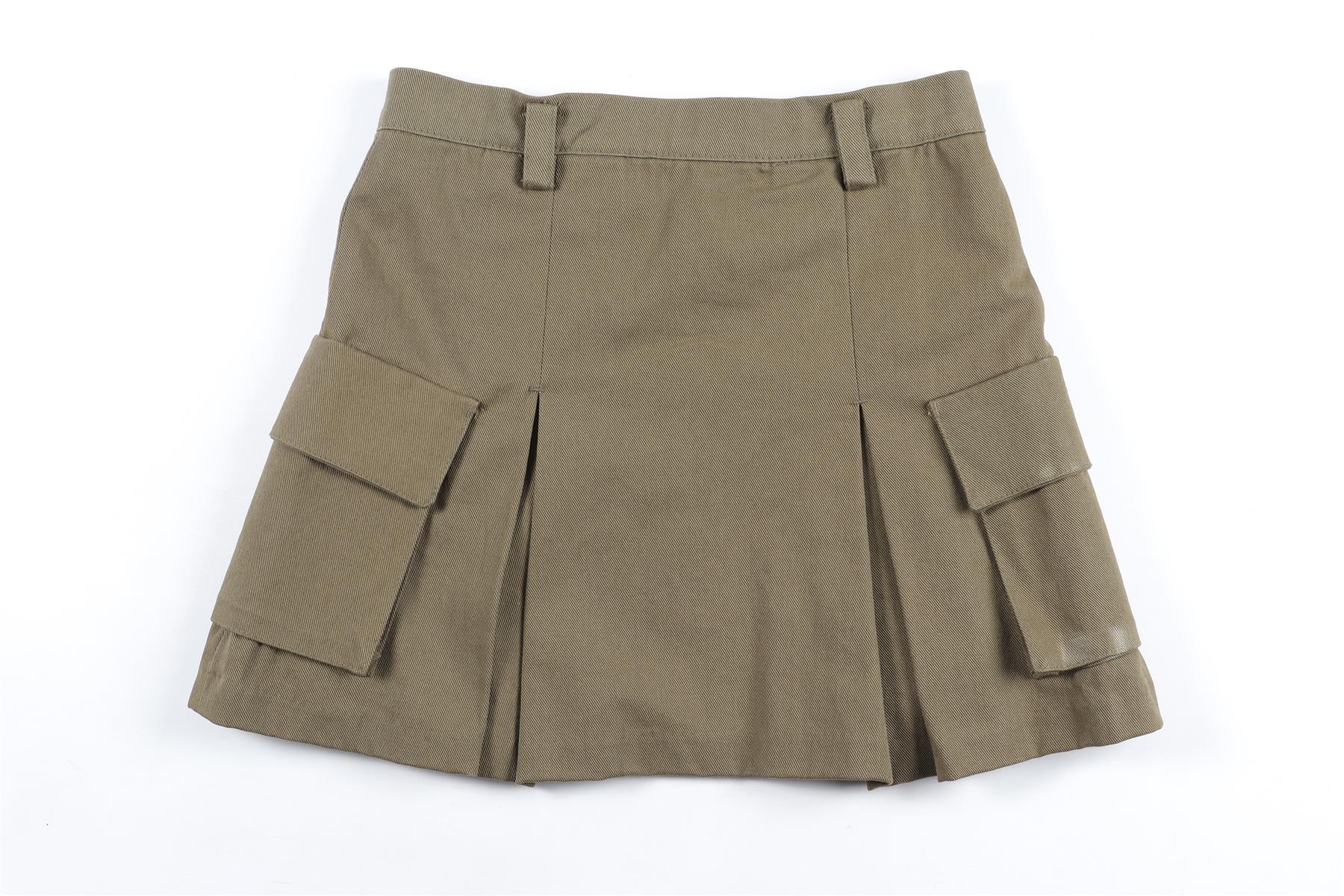 THE FRANKIE SHOP GREEN COTTON MINI SKIRT XSMALL - Image 4