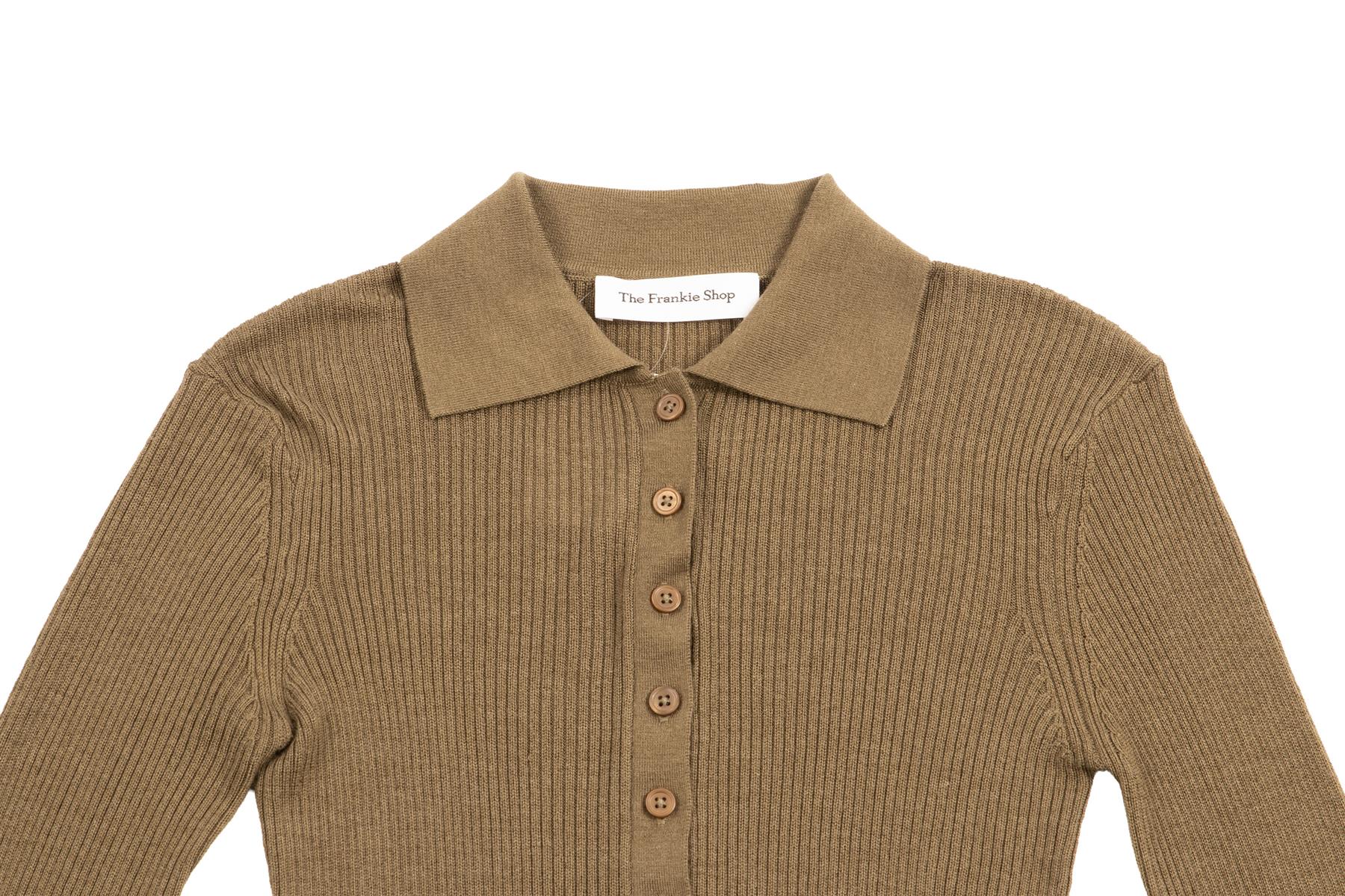 THE FRANKIE SHOP GREEN WOOL BODYSUIT SMALL - Image 3