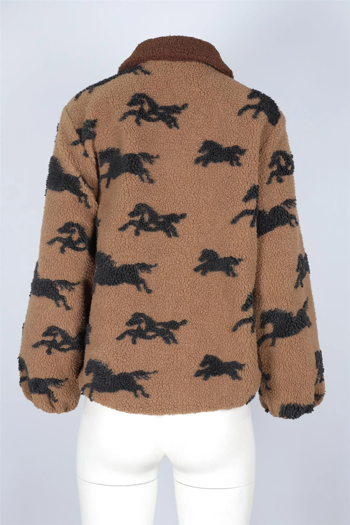 THE GREAT BROWN FLEECE JACKET UK 8 - Image 4