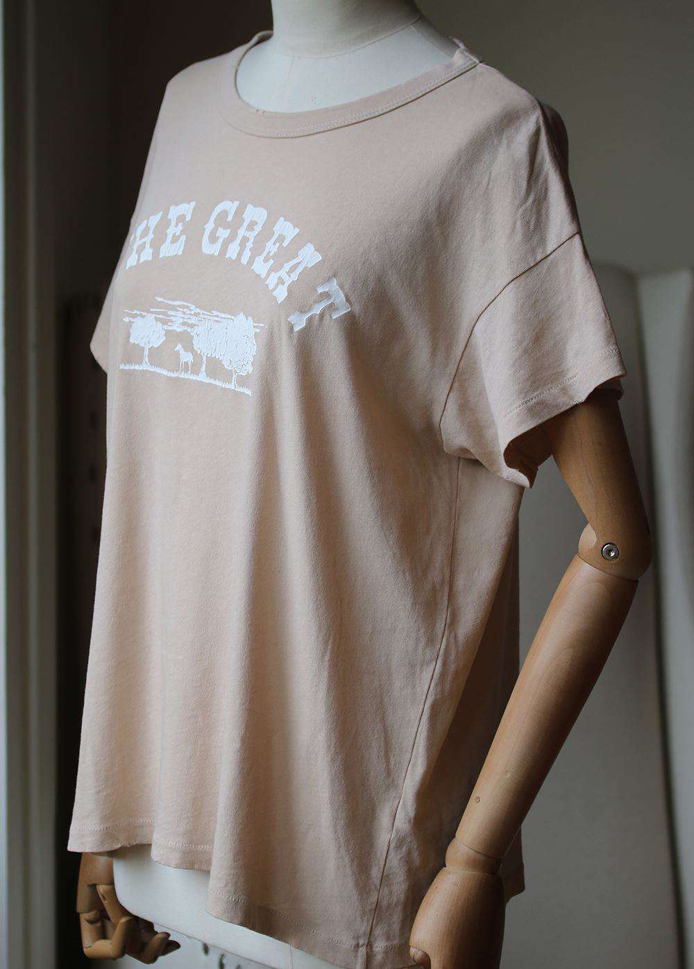 THE GREAT THE BOXY CREW COTTON T-SHIRT UK 8 - Image 2