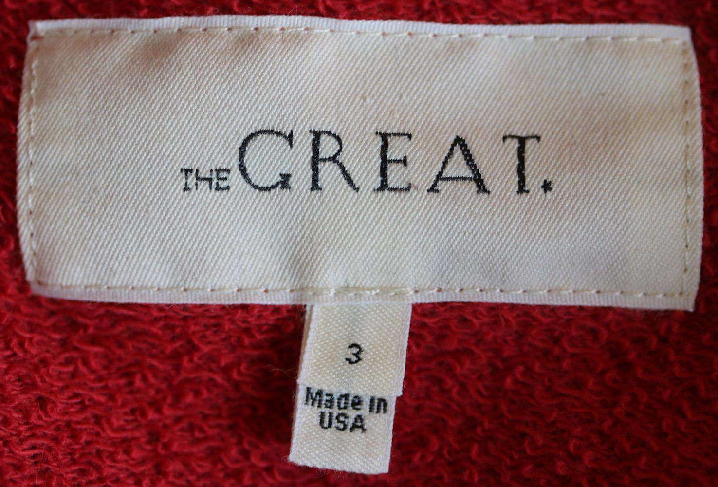 THE GREAT THE CUT OFF COTTON SWEATSHIRT UK 12 - Image 6