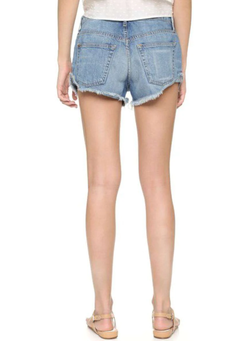 THE GREAT THE CUT OFF DENIM SHORTS W26 UK 8 - Image 7