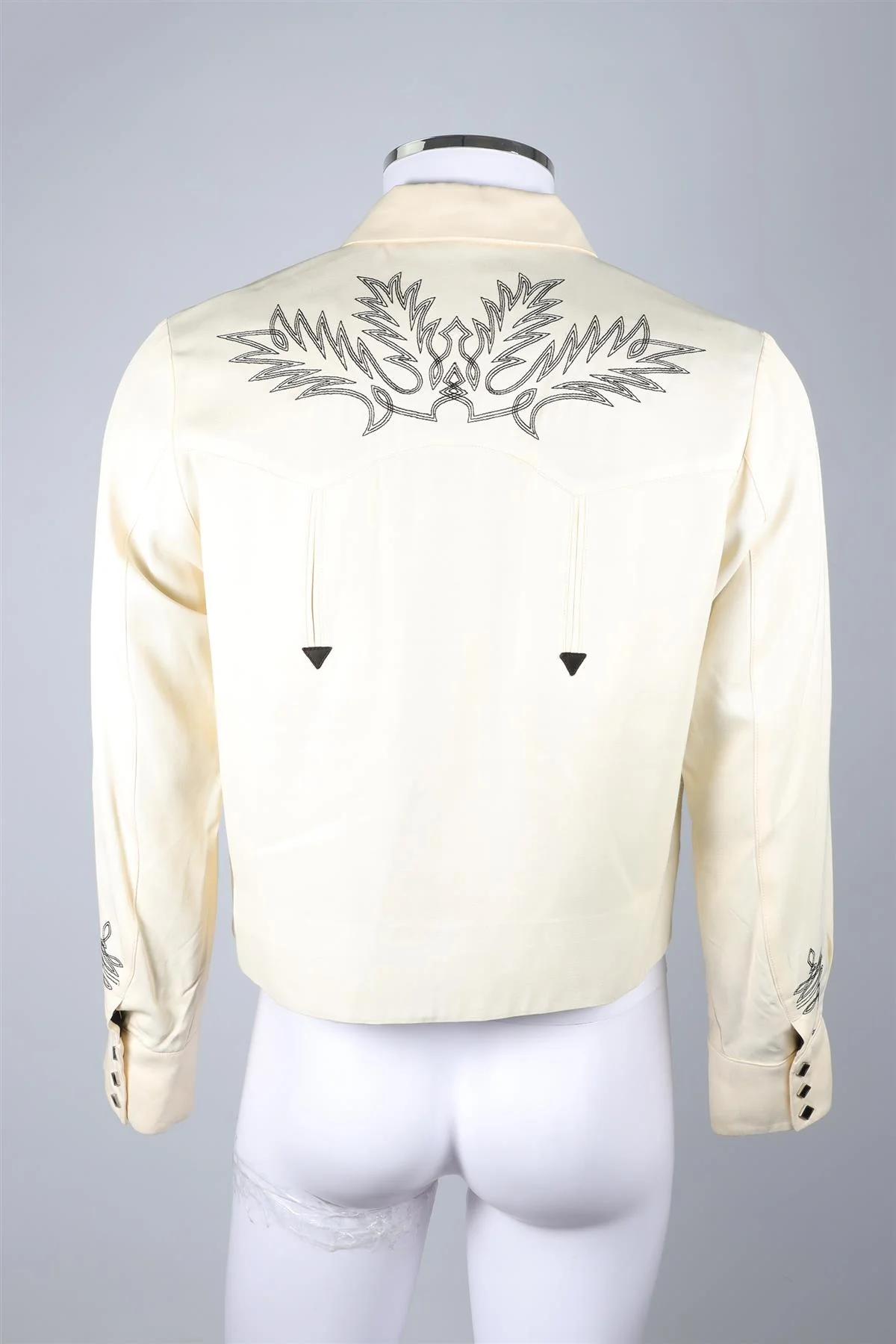 THE LETTERS CREAM MEN'S TWILL JACKET MEDIUM - Image 4