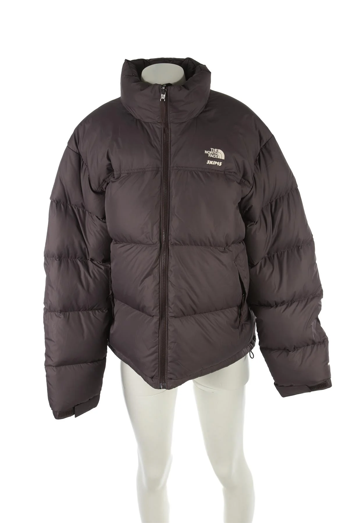 THE NORTH FACE + SKIMS BROWN PADDED SHELL JACKET LARGE - Image 2