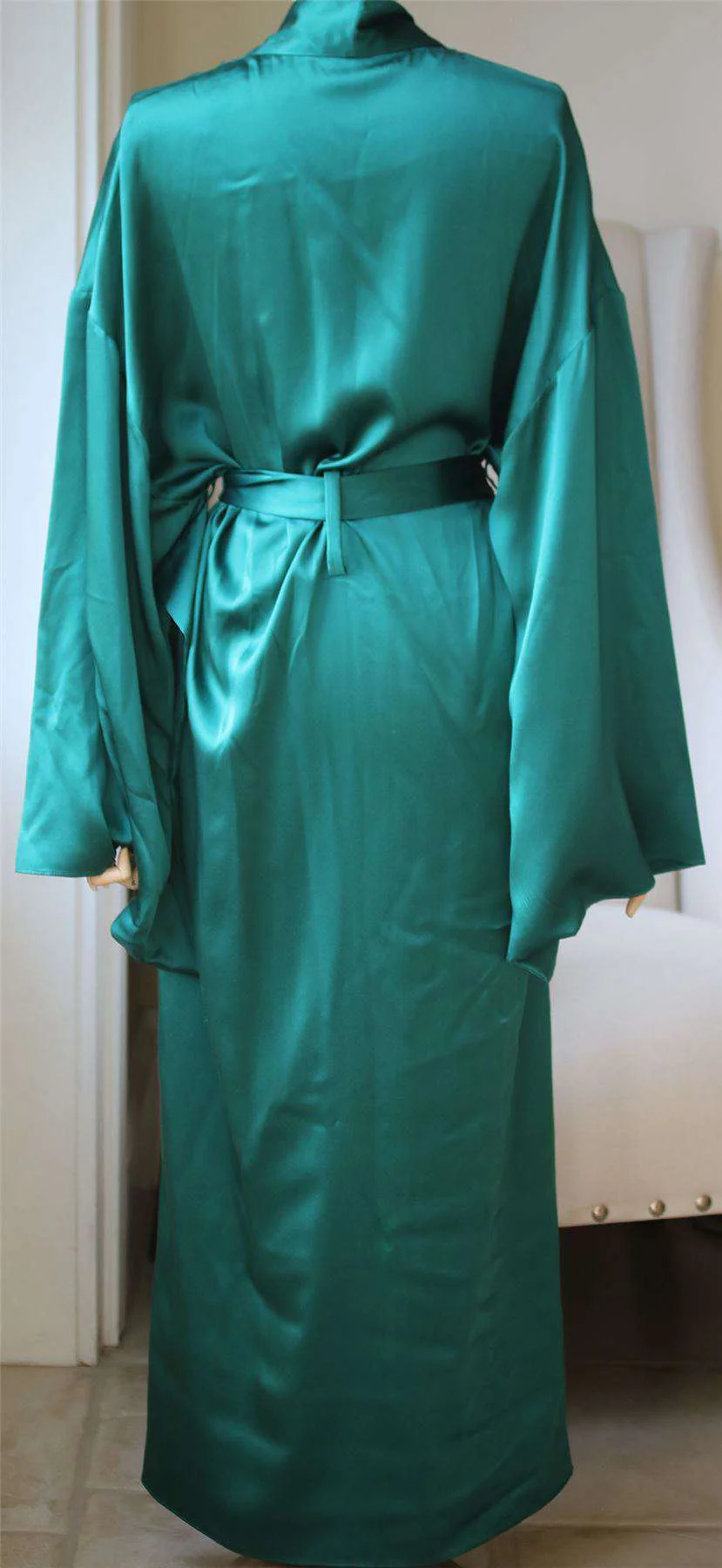 THE PERFEXT SILK KIMONO ROBE COAT SMALL - Image 3