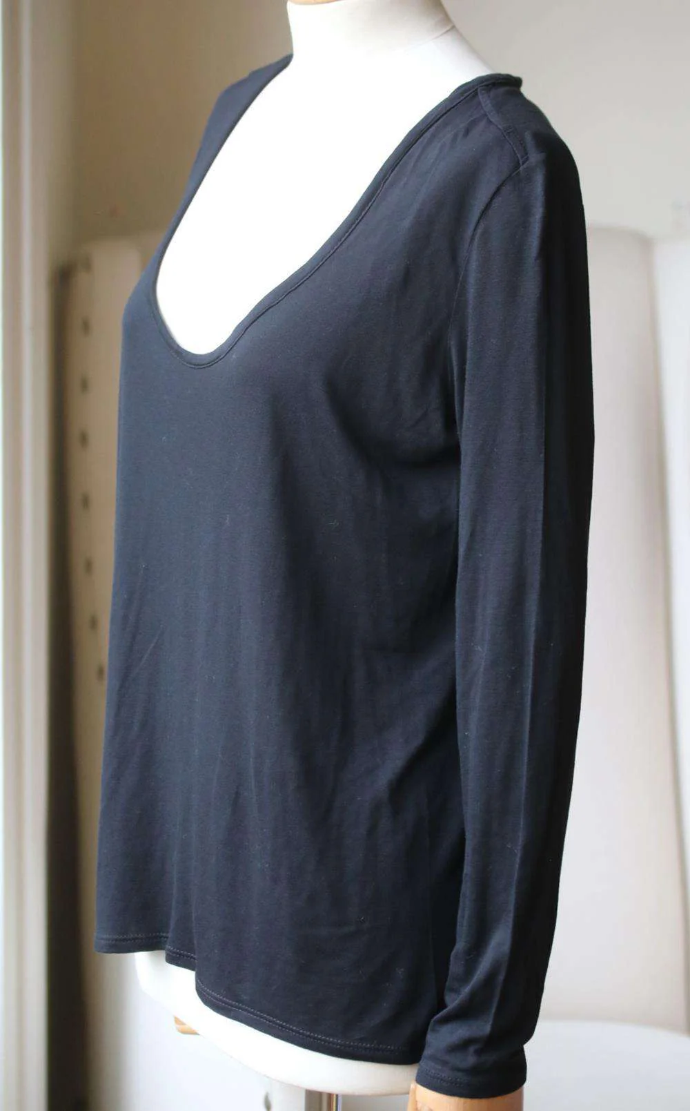 THE ROW BAXERTON STRETCH JERSEY TOP SMALL - Image 3