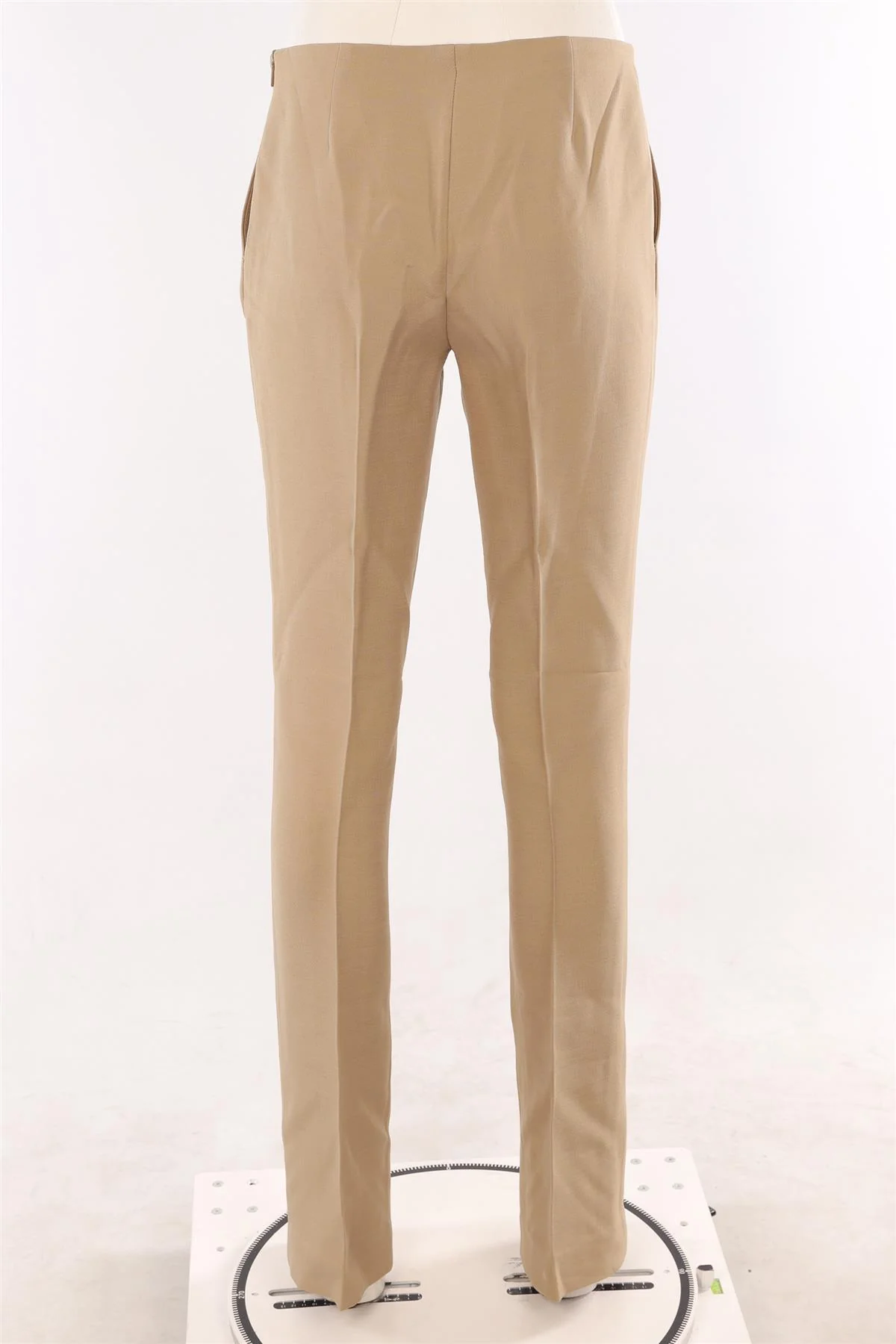 THE ROW BEIGE WOOL STRAIGHT LEG PANTS US 6 UK 10 - Image 4