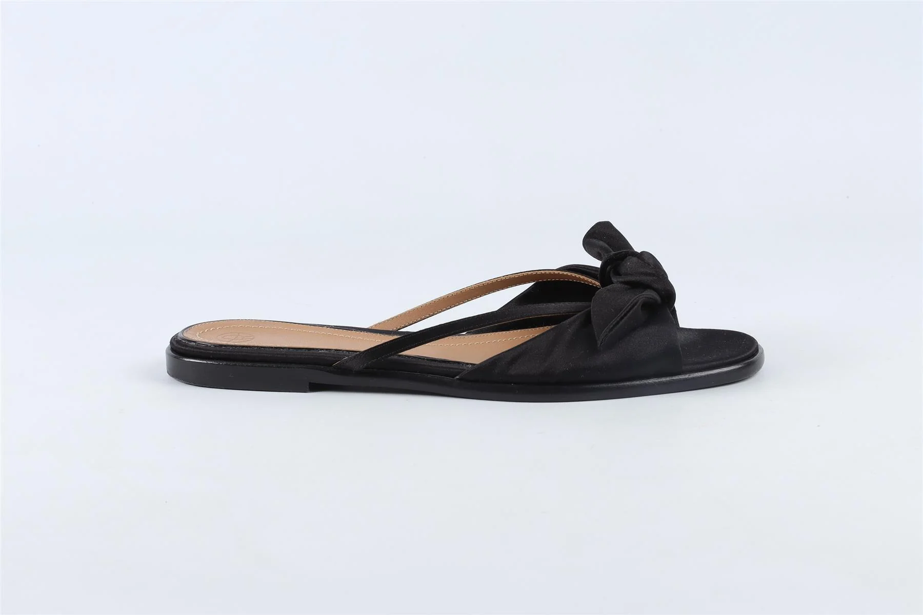 THE ROW BLACK APRIL SATIN SANDALS EU 39 UK 6 US 9 - Image 2