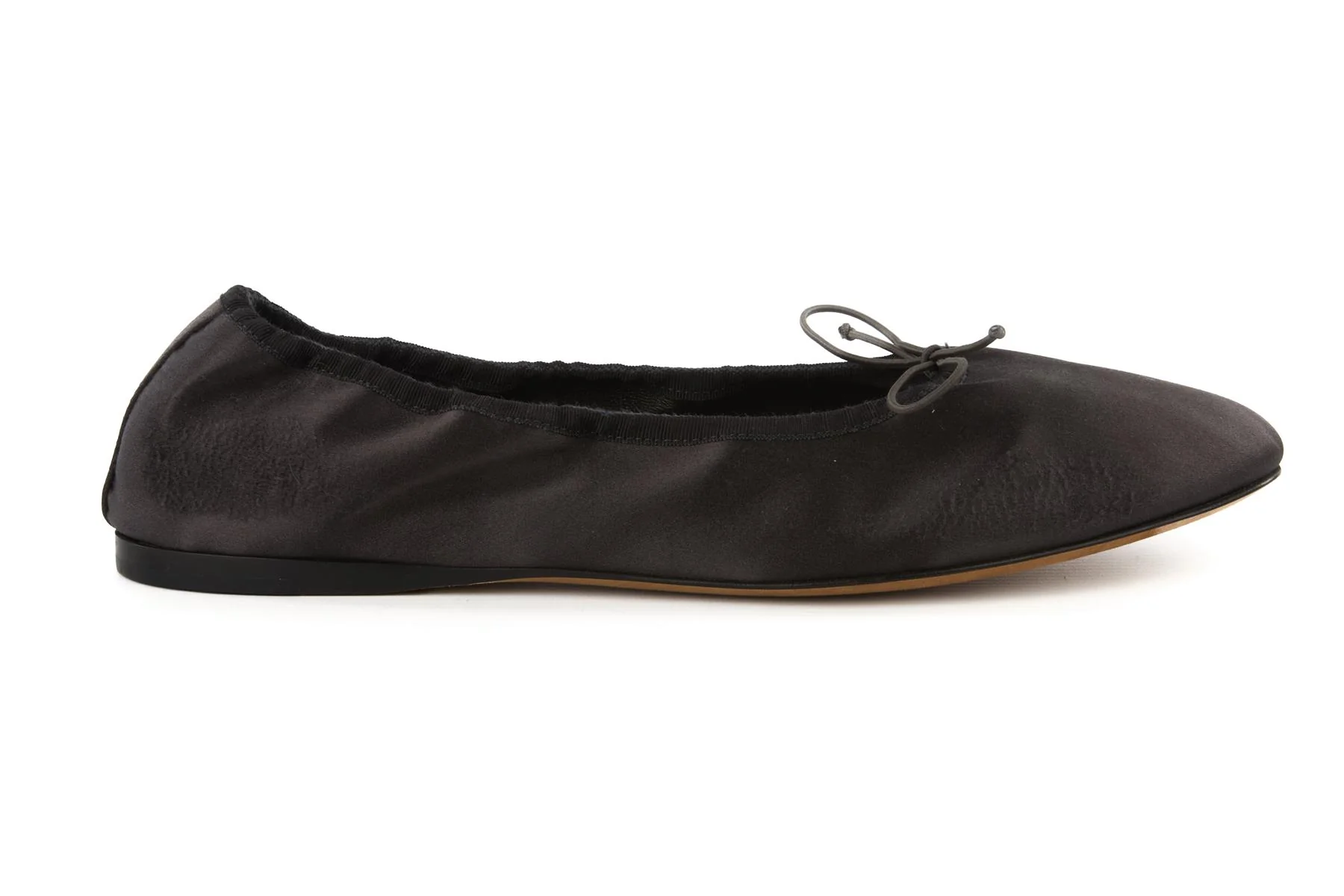THE ROW BLACK AWAR SATIN BALLET FLATS EU 38 UK 5 US 8 - Image 2
