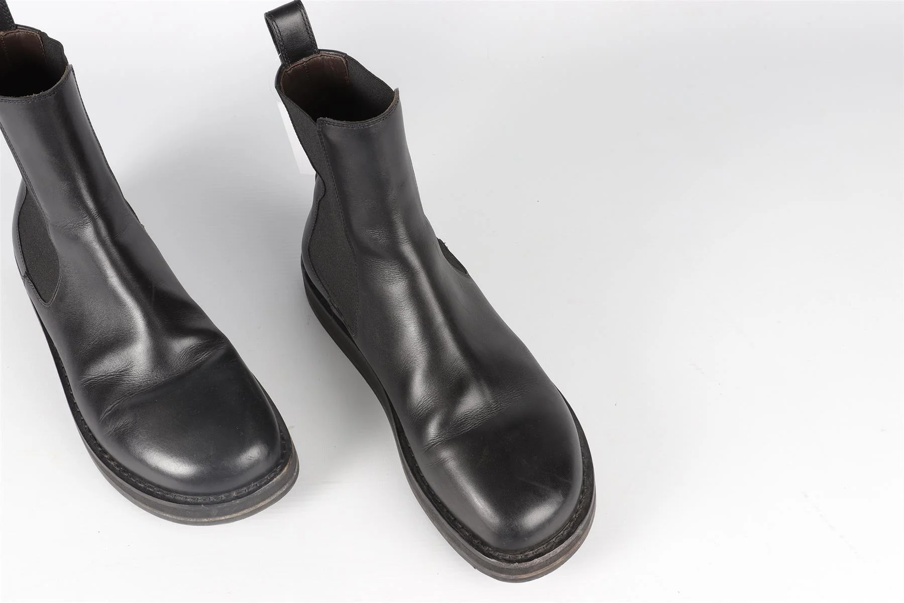 THE ROW BLACK LEATHER ANKLE BOOTS EU 39 UK 6 US 9 - Image 4